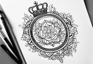 Trust The proces with a mirro of a pon and a King tattoo idea