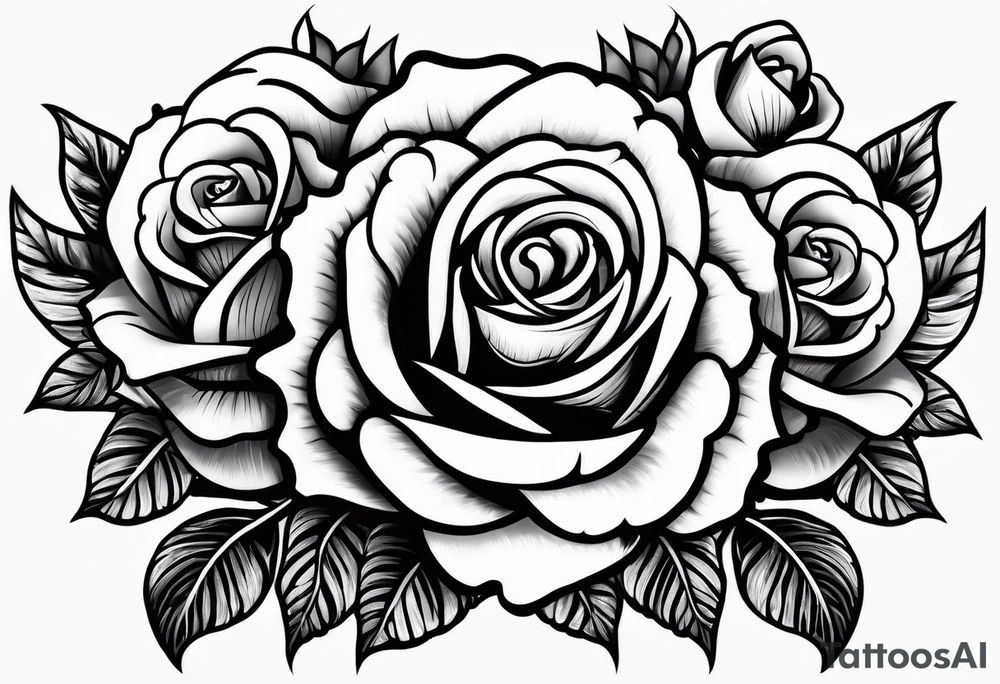 Pistol bullet and roses tattoo idea