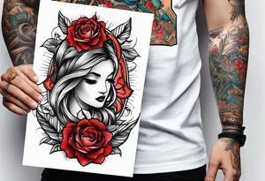 Post card, travel tattoo, sleeve tattoo idea