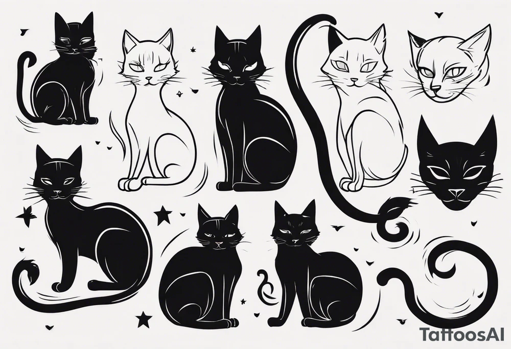 a black cat tattoo idea