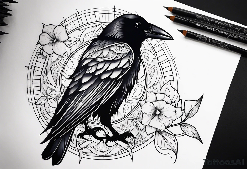 crow, tattoo idea