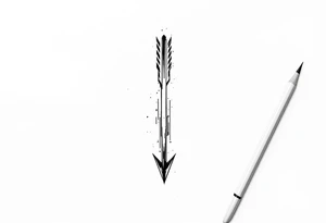 one  arrow  that look down tattoo idea