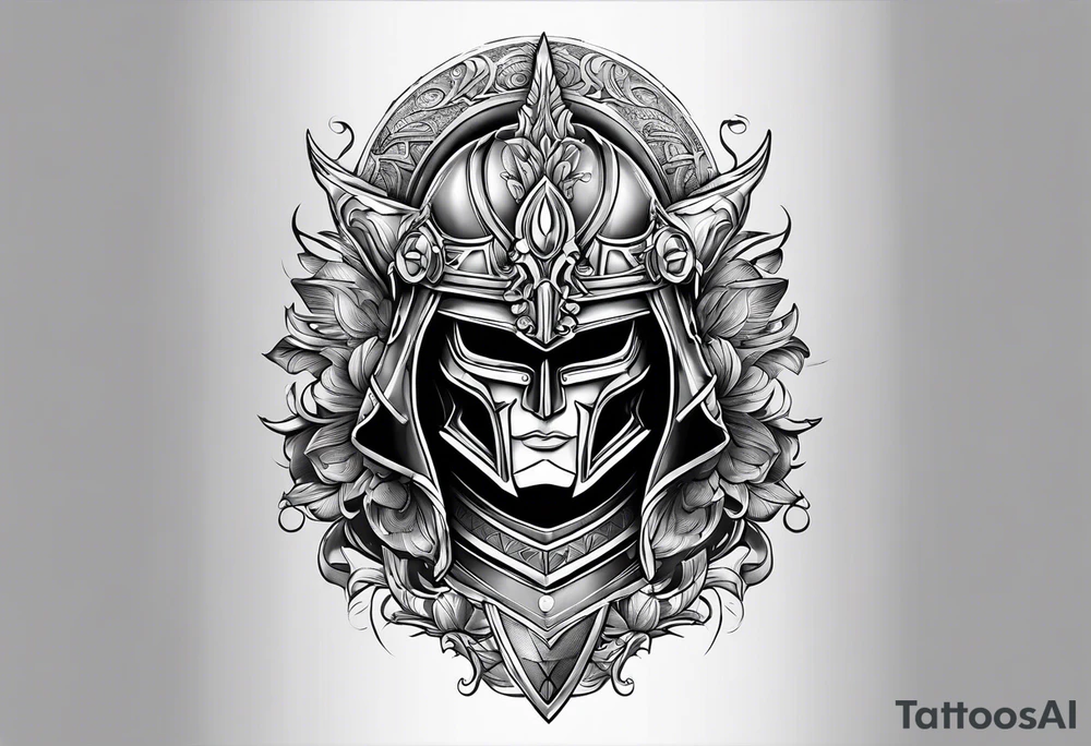 Armor on only one arm tattoo idea