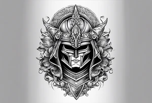 Armor on only one arm tattoo idea