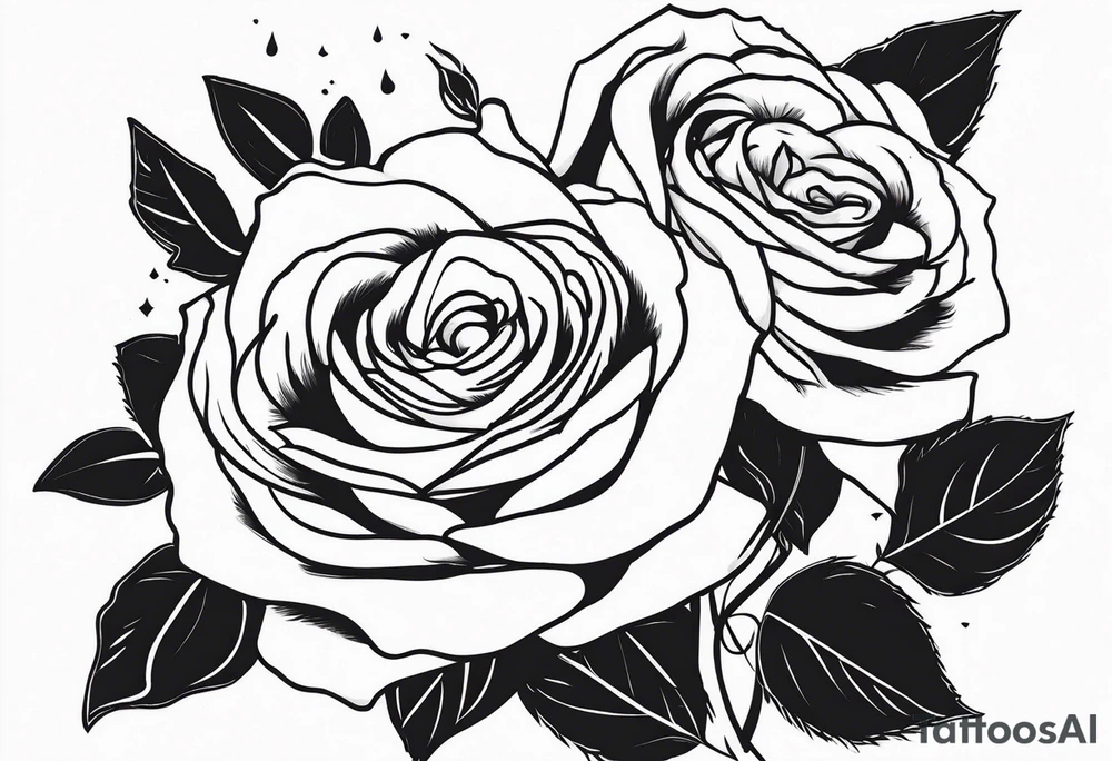 Thunder and roses tattoo idea