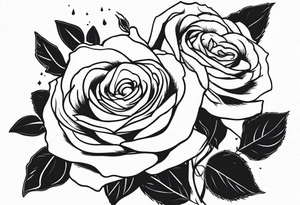 Thunder and roses tattoo idea