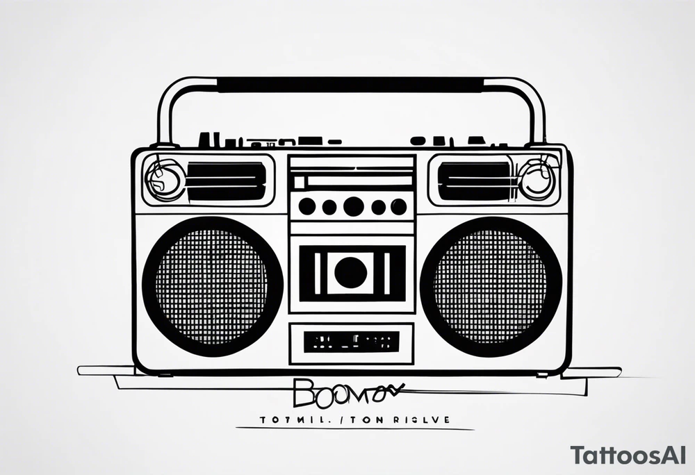 Boombox simple tattoo idea