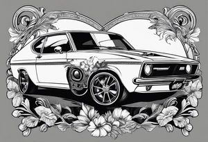 cars, snowboarding, huskie, money, rich tattoo idea