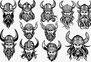 Viking face tattoo idea