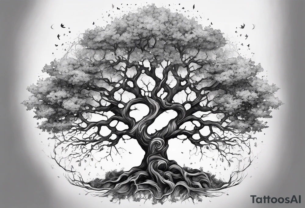 This ash tree was the Tree of Life that held Nine Worlds and connected everything in the universe. tattoo idea