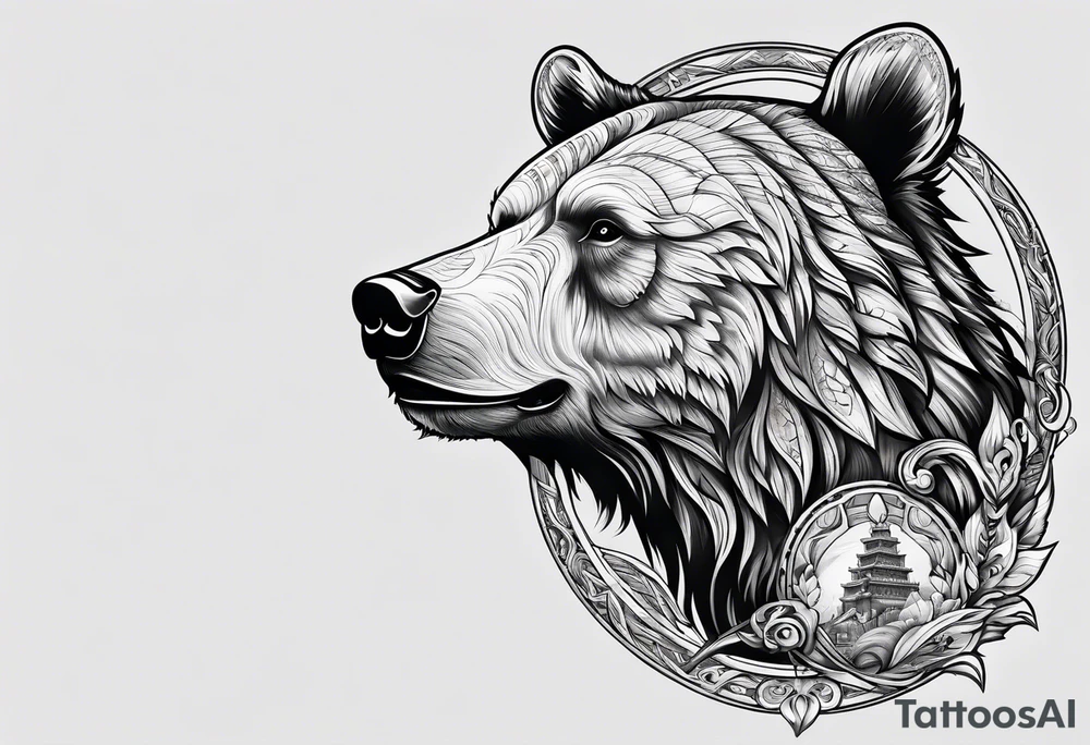 Bear and warriors tattoo tattoo idea