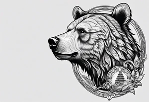 Bear and warriors tattoo tattoo idea