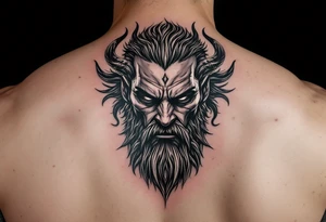 powerful poseidon tattoo idea