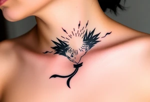 legendary dragonball z scene with energy aura and power effects tattoo idea