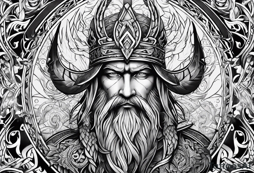 odin nordic tattoo idea