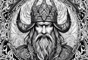 odin nordic tattoo idea