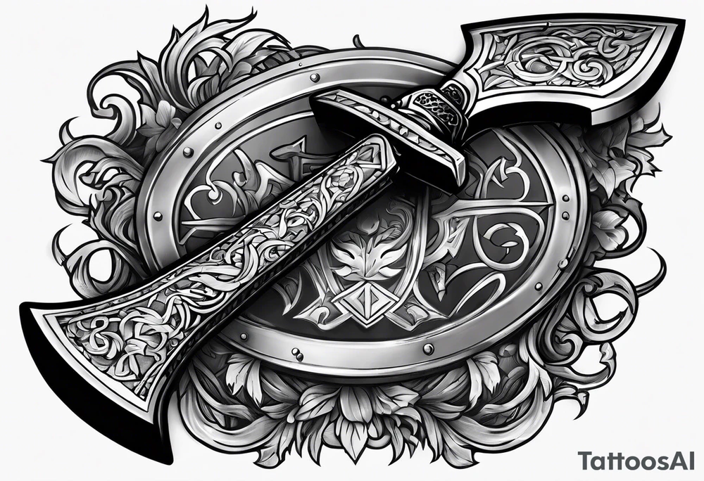 Firefight axe and halogen tattoo idea