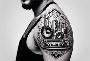 Music lights sound engeneering tattoo idea