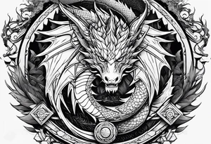 Valhalla friendly 
dragon tattoo idea