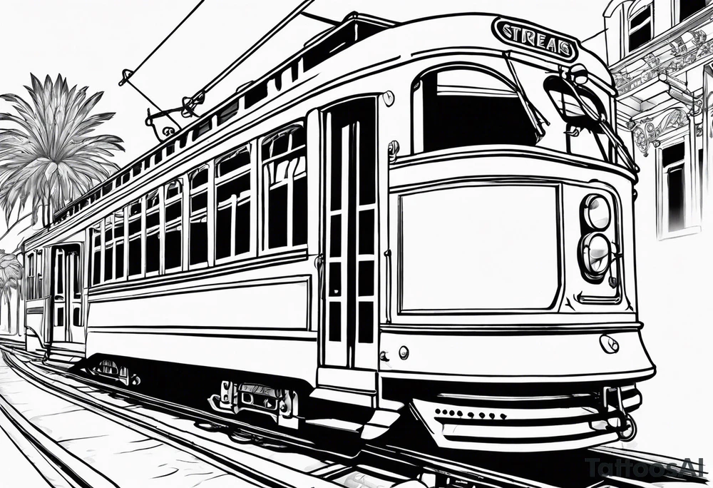 New Orleans, streetcar, alligator, Mardi gras tattoo idea