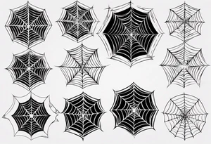 Spiderweb, dragon, spiral tattoo idea