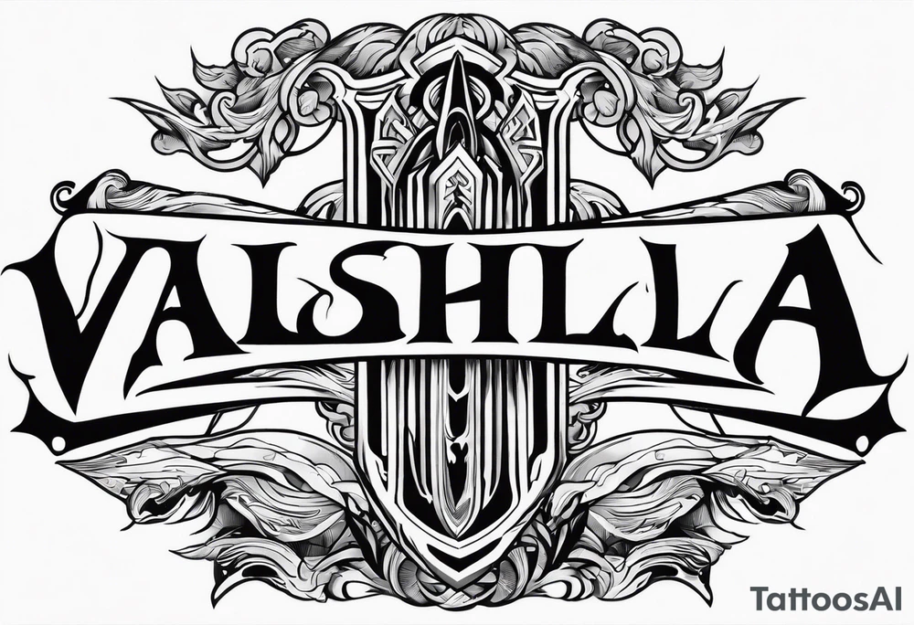 Valhalla fire sword tattoo idea