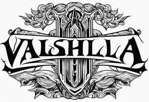 Valhalla fire sword tattoo idea