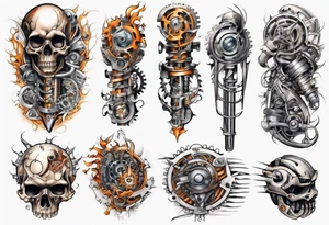 mechanical full sleeve tattoo idea