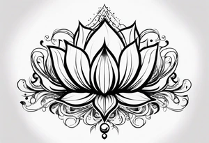 Lotus music notes tattoo idea