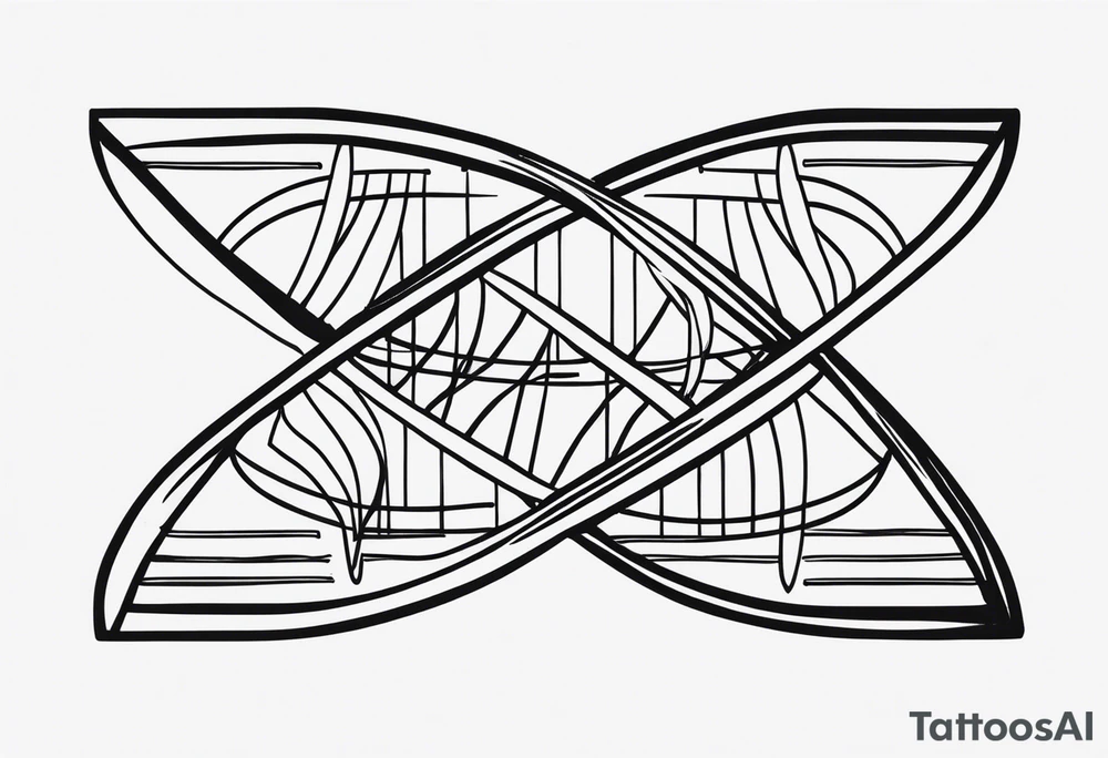 simple line drawing of dna tattoo idea
