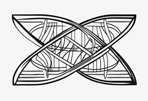 simple line drawing of dna tattoo idea