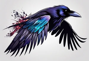 small raven tattoo idea