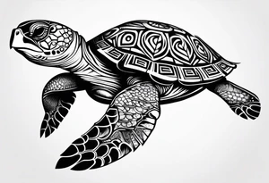 Turtle Polynesian, tribal tattoo tattoo idea