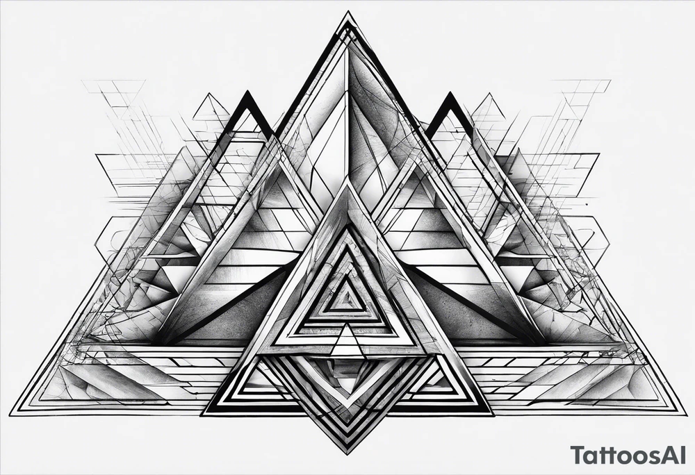 3 overlapping triangles tattoo idea