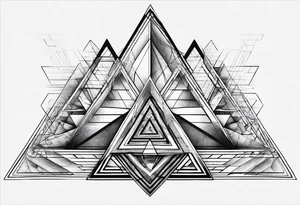 3 overlapping triangles tattoo idea