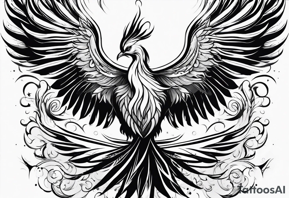 a phoenix symbolizing rebirth tattoo idea