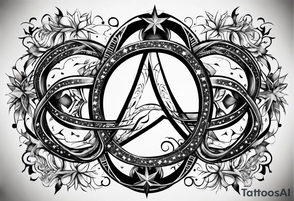 infinity sign with the sagitarrius stars tattoo idea