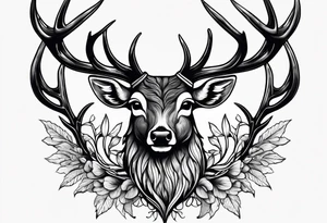 Deer horn tattoo idea