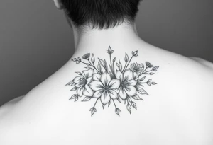 Birth flower bouquet with August August November August and October birth flowers tattoo idea tattoo idea
