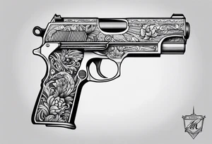 hand gun tattoo idea