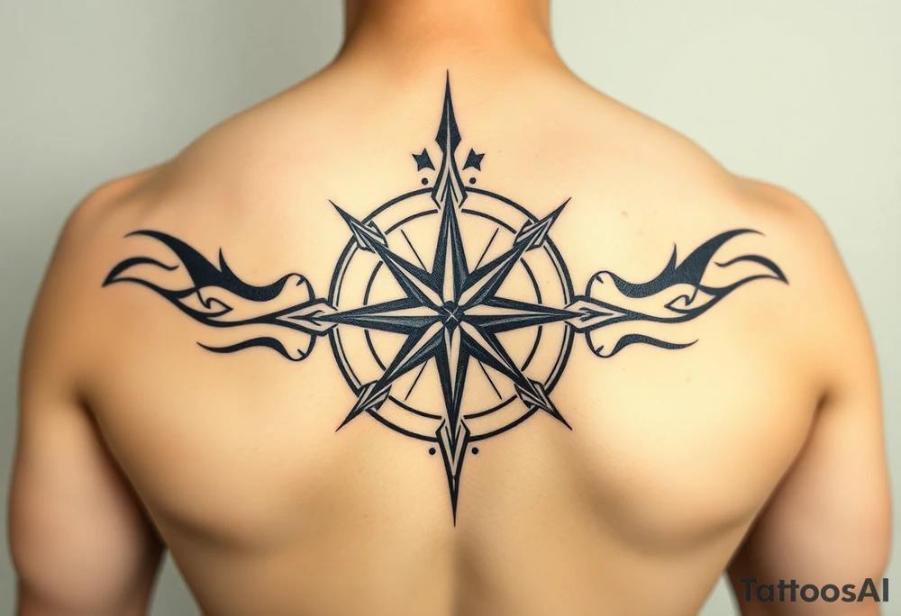 Compass rose tattoo idea