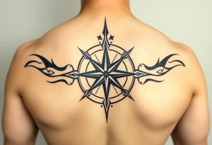 Compass rose tattoo idea