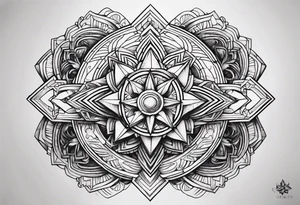 Half chest piece tattoo idea