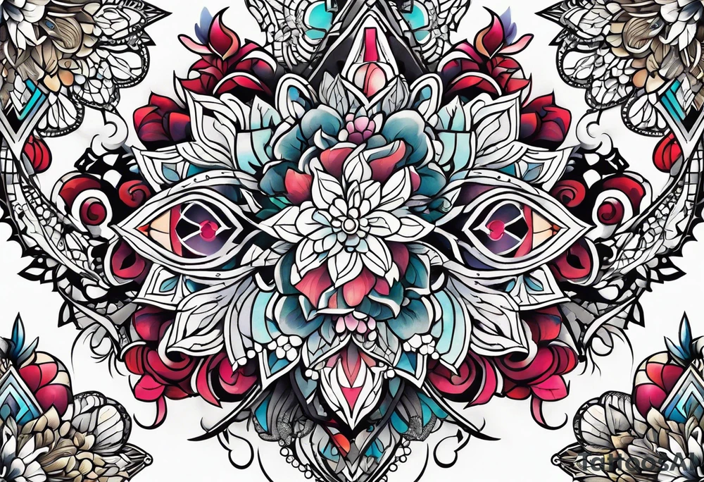 lace sternum tattoo idea