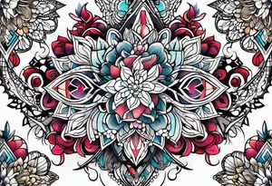 lace sternum tattoo idea