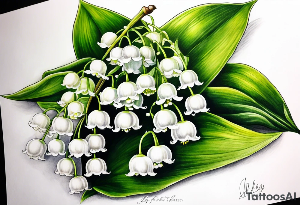 lily of the valley, baneberries tattoo idea