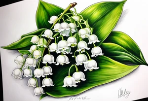 lily of the valley, baneberries tattoo idea