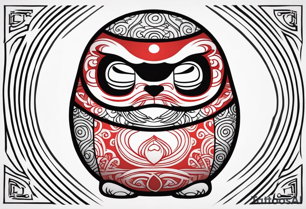 Daruma doll tattoo idea