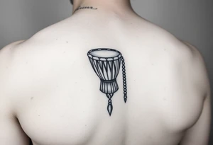 Generate small tatoo of an african drum and a bead arm ban. all tatoos should be near each other on the wrist tattoo idea