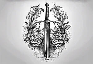 dagger with hour glass tattoo idea
